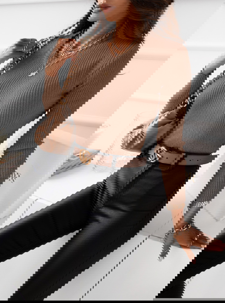 Sweterek z dekoltem w serek Romika -...