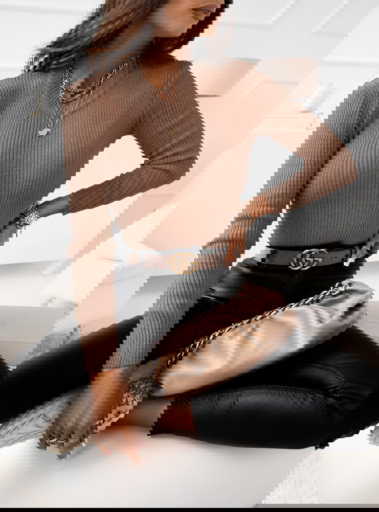 Sweterek z dekoltem w serek Romika -...