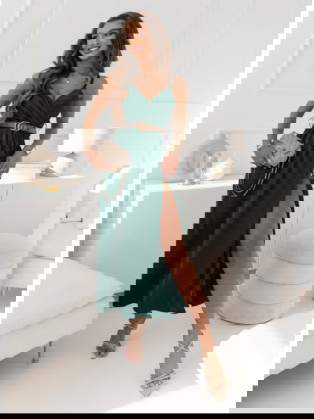 Sukienka satynowa maxi na... 2