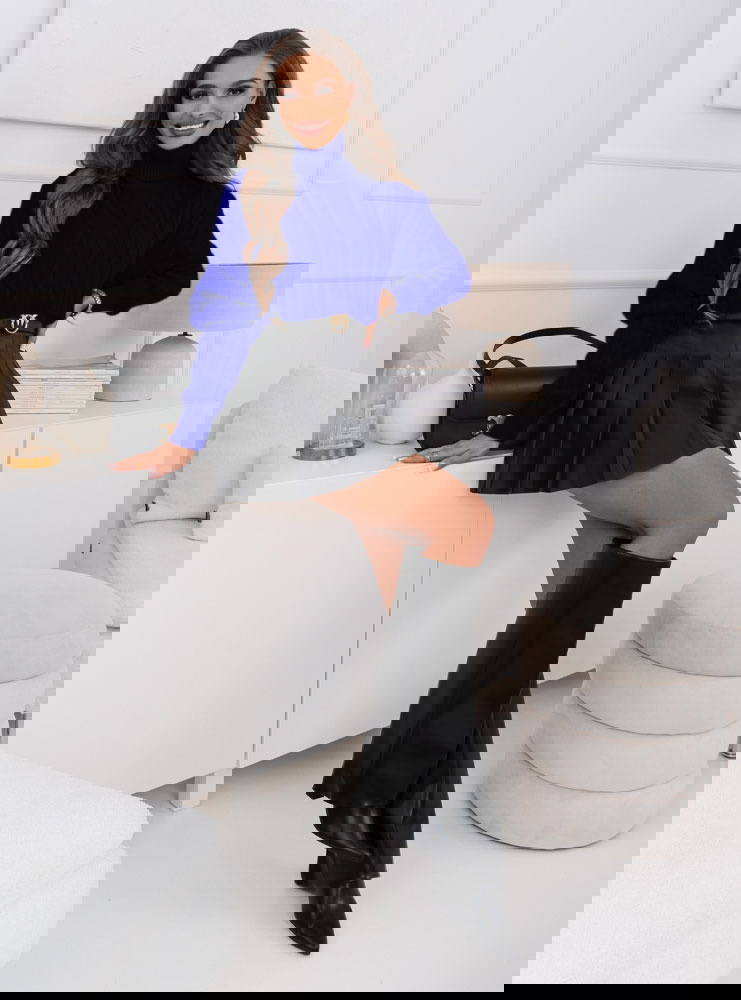 Chabrowy golf z ozdobnym splotem Isoline