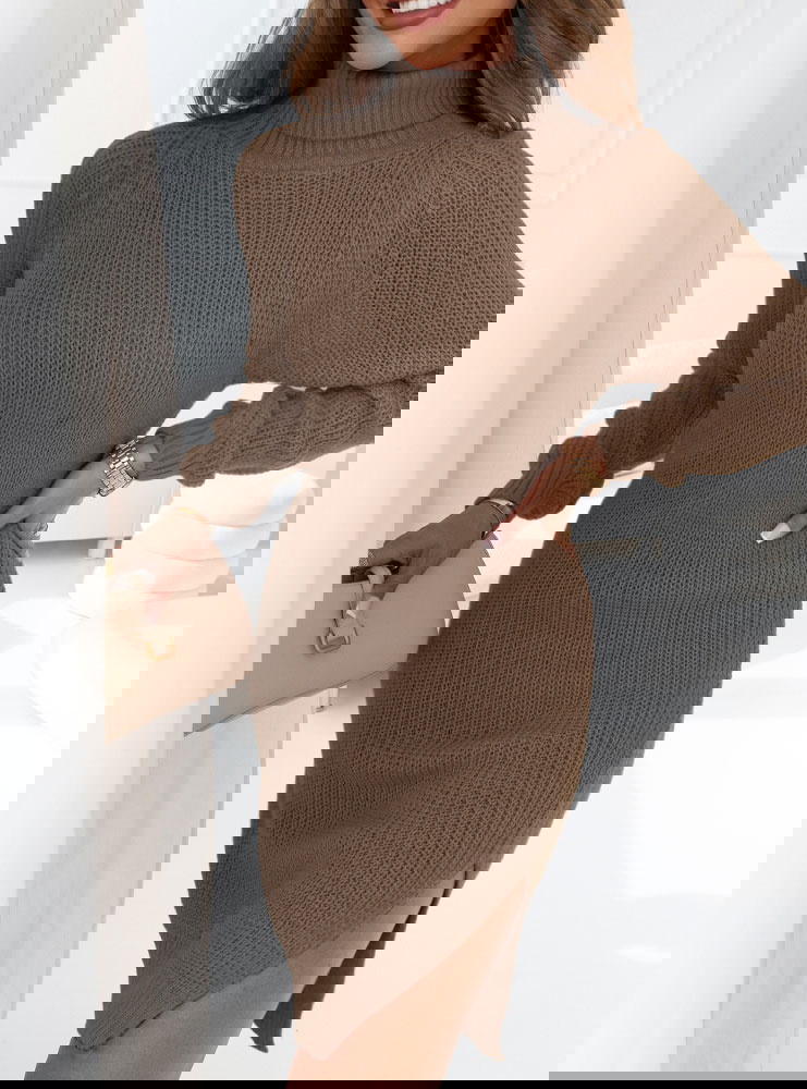 Sukienka swetrowa z golfem Mahala -...