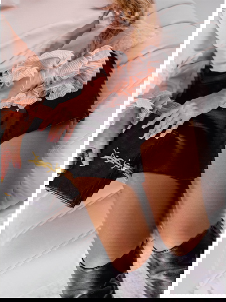 Beżowe gładkie rajstopy Locci 2