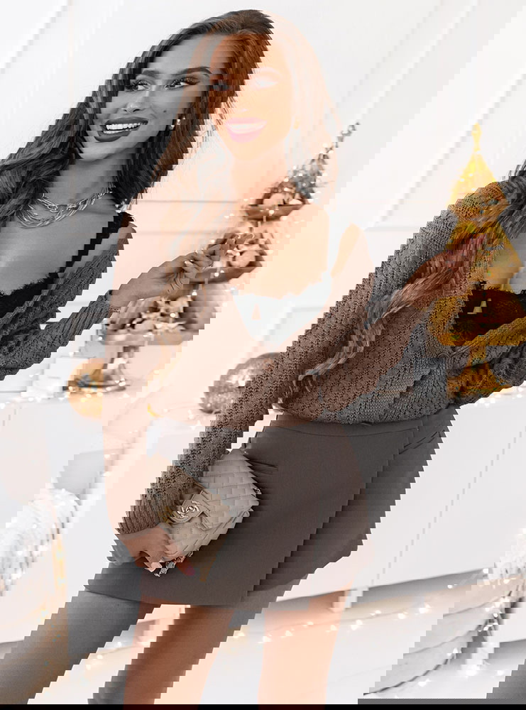 Rozpinany sweter z ozdobnymi...