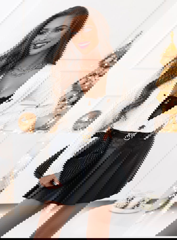 Sweter zapinany na guziki Tawana - ecru