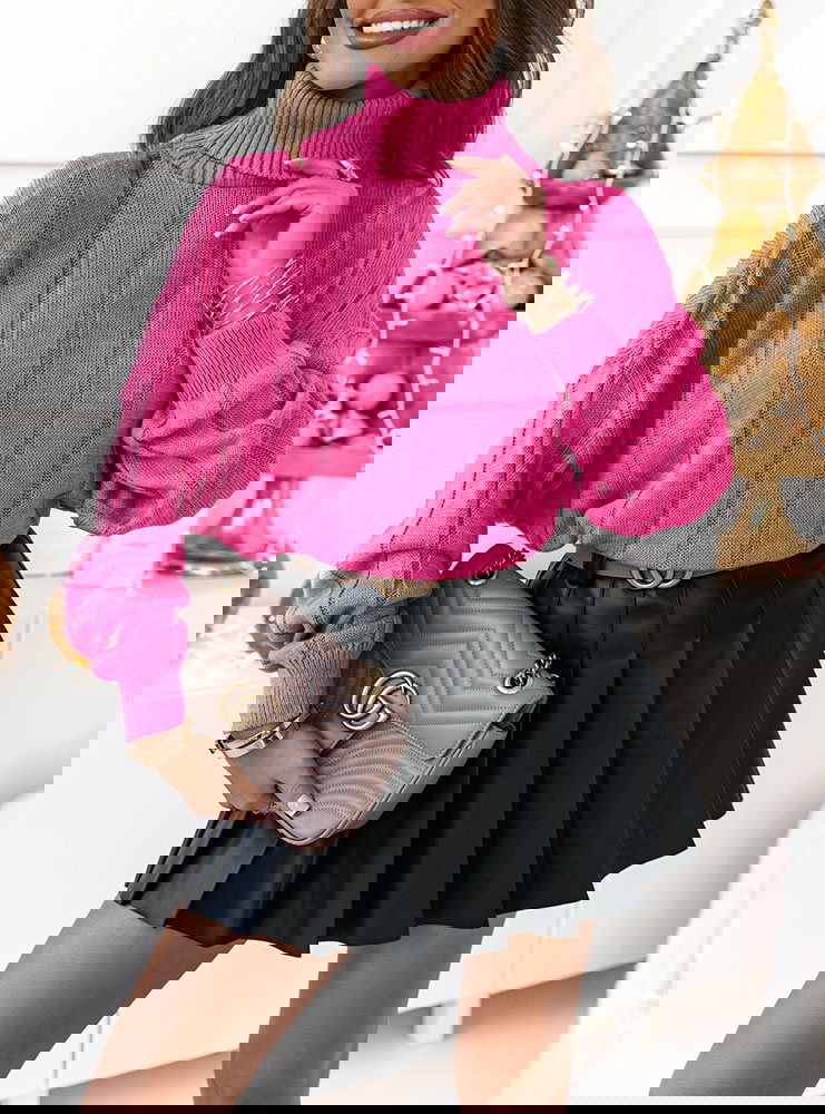 Sweter oversize z golfem Addyson -...