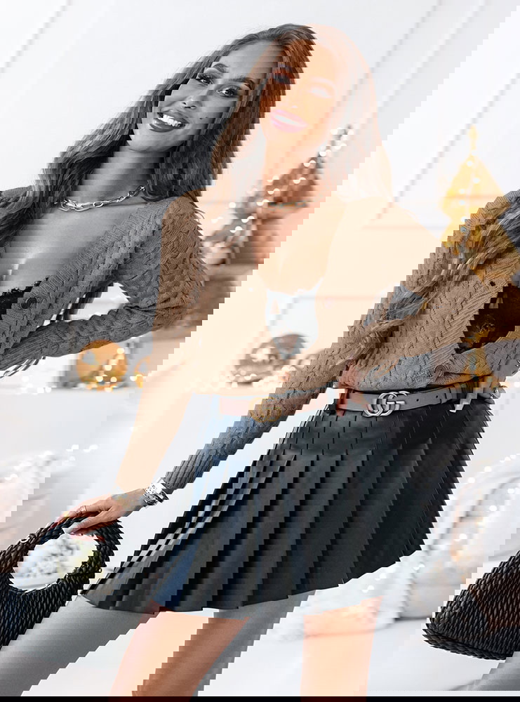 Sweter z ozdobnymi warkoczami Selence...