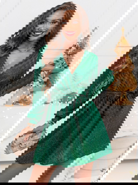 Błyszcząca sukienka z... 2