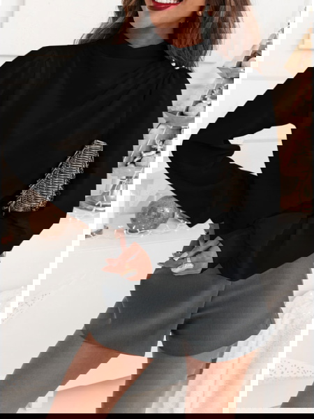 Czarna elegancka bluzka z... 2