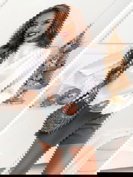 Biała elegancka bluzka z...