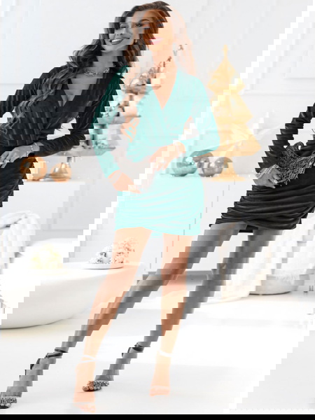 Welurowa sukienka z... 2