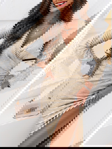 Złota błyszcząca długa... 2