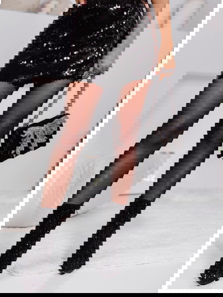 Czarne gładkie rajstopy Locci 2