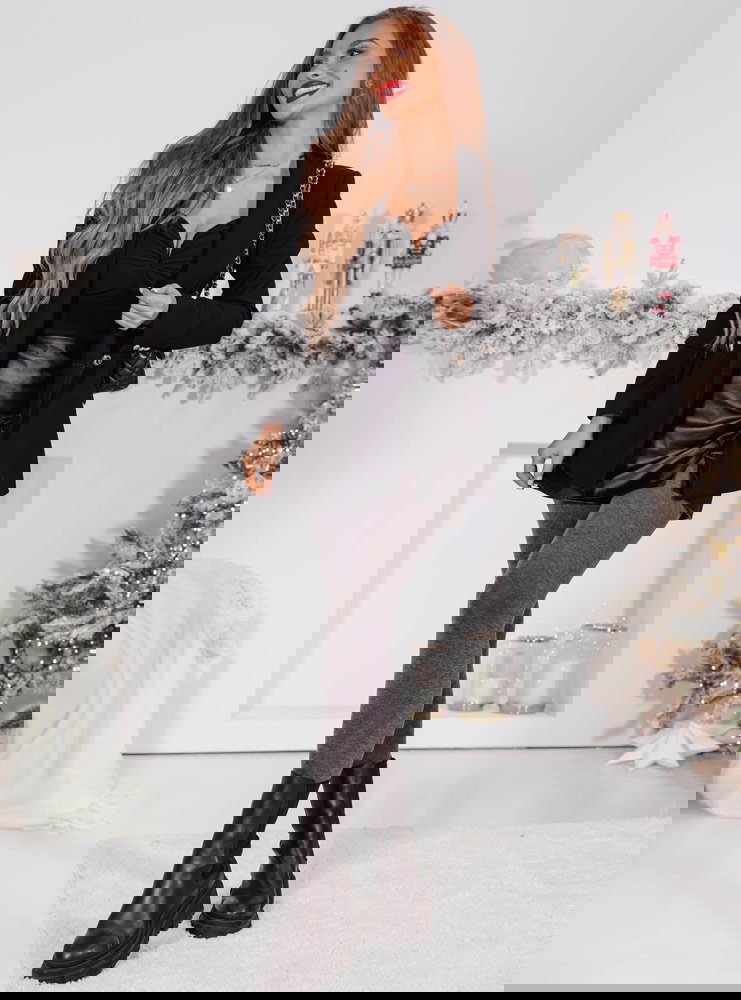 Szare grube kryjące rajstopy Migrosse