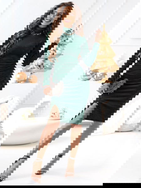 Welurowa sukienka z... 2