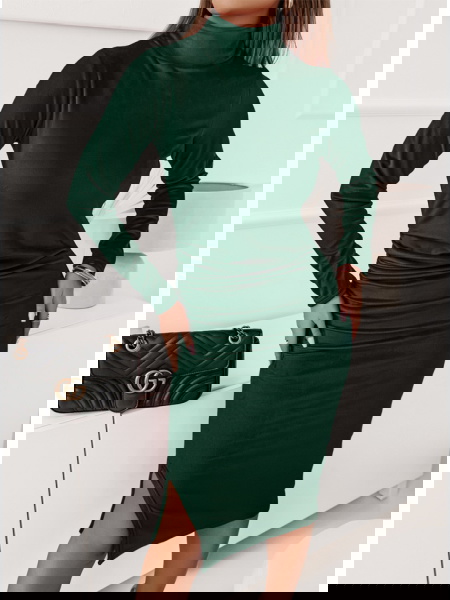 Welurowa sukienka z... 2