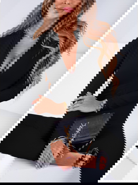 Czarny kombinezon z zamkiem... 2