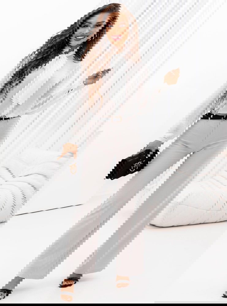 Biała koszula z wiązaniem Filiz