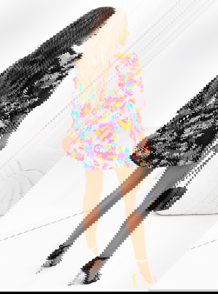 Trapezowa sukienka z wiązaniem Davina...