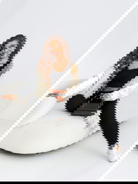 Czarny prążkowany komplet... 2