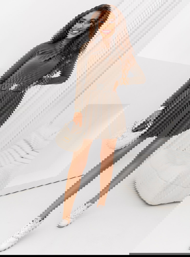 Sukienka typu bombka z paskiem Lana -...