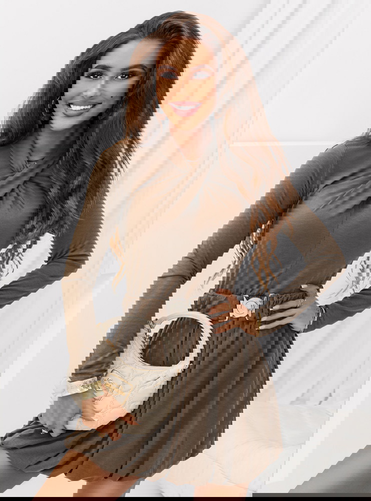 Sukienka typu bombka z paskiem Lana -...