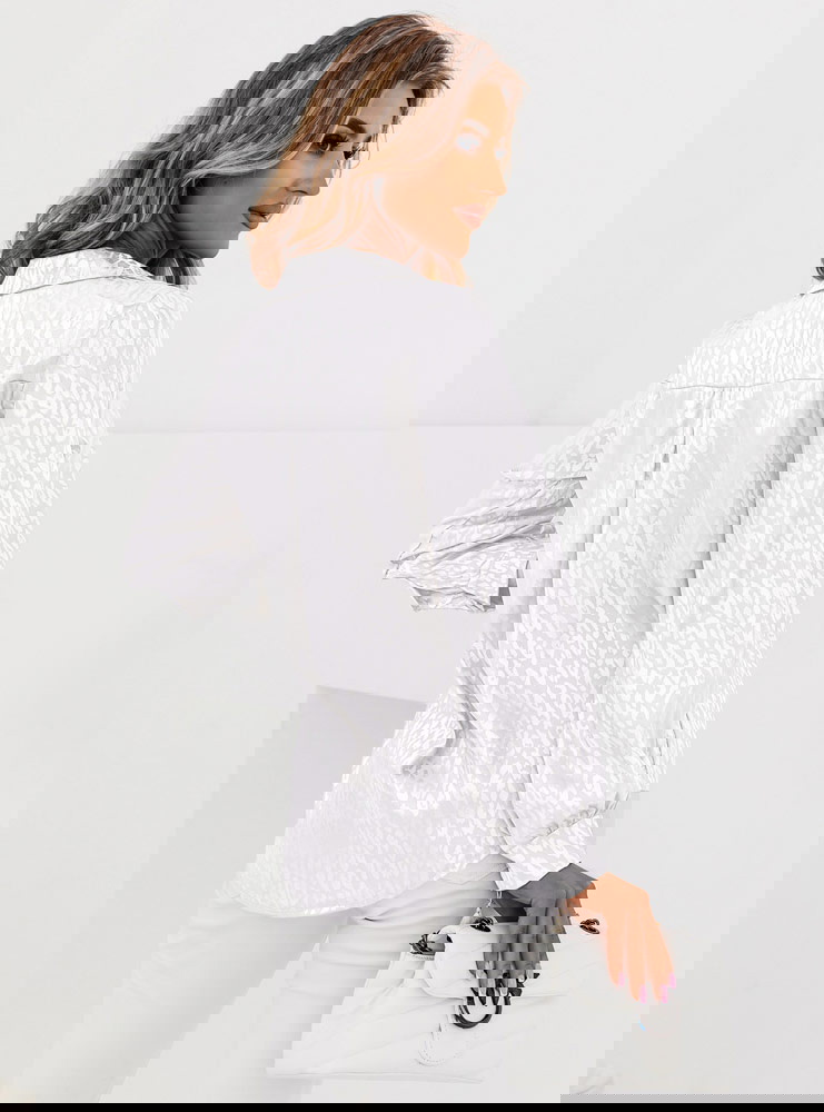 Biała wzorzysta koszula z...