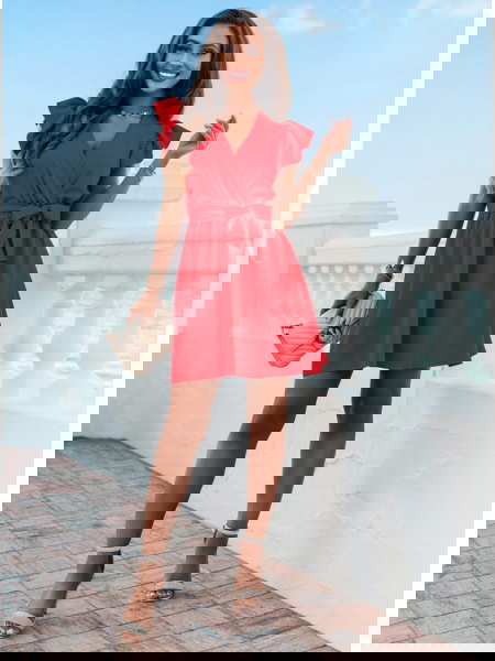 Malinowa sukienka z... 2