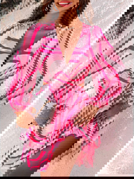 Wzorzysta sukienka z... 2