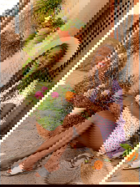 Wzorzysty komplet bluzka i... 2