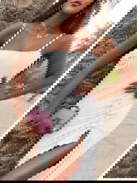 Biała sukienka maxi z... 2