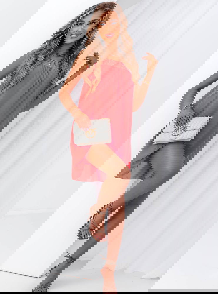 Koralowa sukienka na ramiączkach Karrah