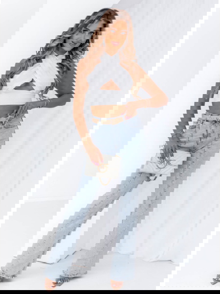 Biały prążkowany top... 2