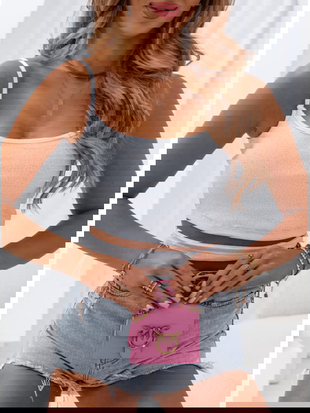 Biały prążkowany top na... 2