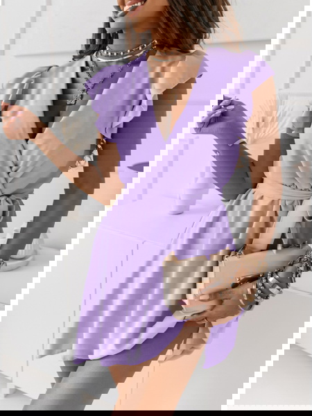 Liliowa sukienka z... 2