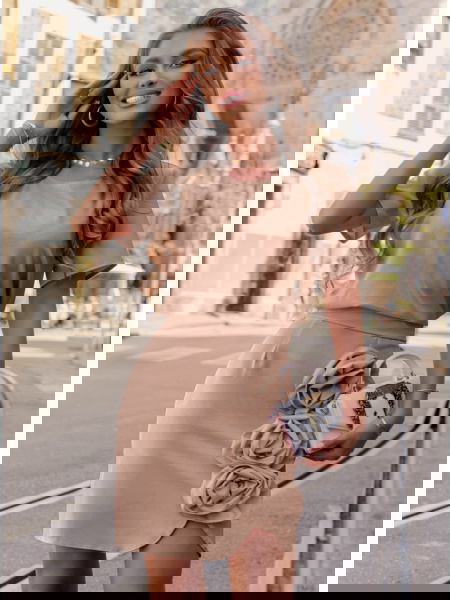 Beżowy komplet bluzka +... 2