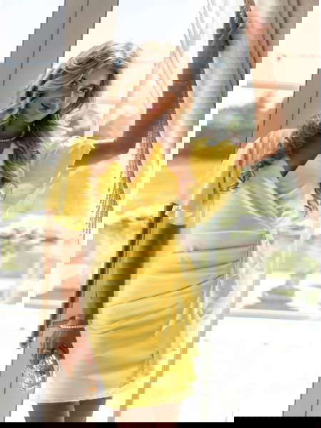 Cytrynowa sukienka z... 2