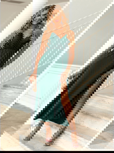 Sukienka satynowa maxi na... 2