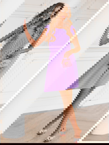 Liliowa sukienka z... 2