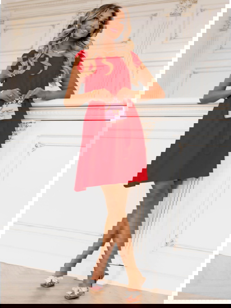 Malinowa sukienka z... 2