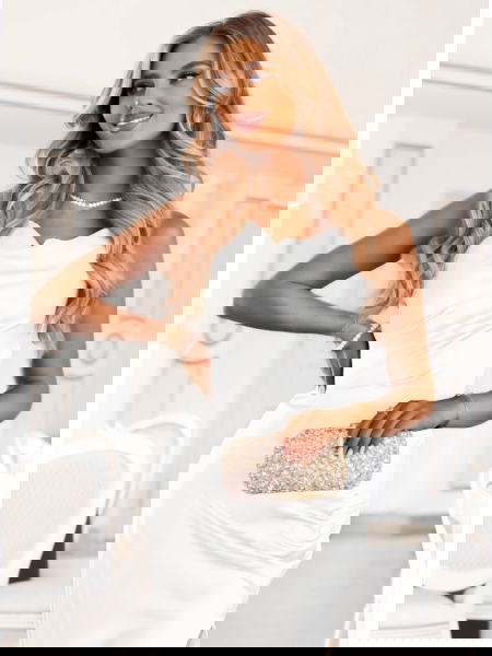 Biała satynowa długa... 2