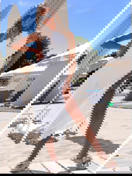 Biała muślinowa sukienka z... 2