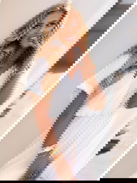 Biały muślinowy kombinezon... 2