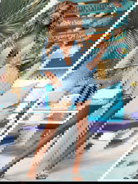 Błękitny muślinowy komplet... 2