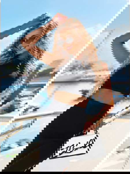 Czarny prążkowany komplet... 2