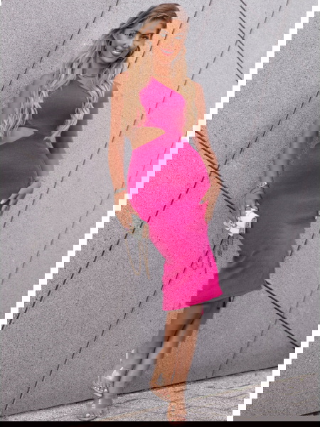 Prążkowana sukienka z... 2