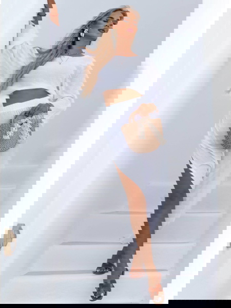 Biały muślinowy komplet... 2