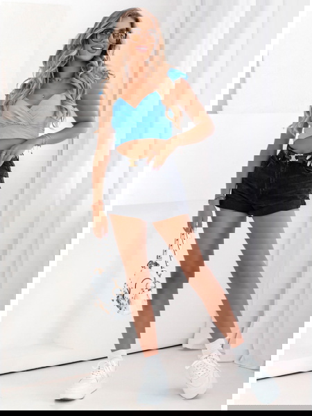 Błękitny top z falbankami... 2