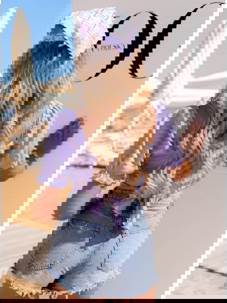 Liliowa prążkowana bluzka... 2