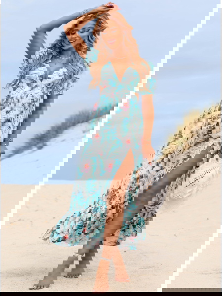 Kwiecista maxi sukienka z... 2