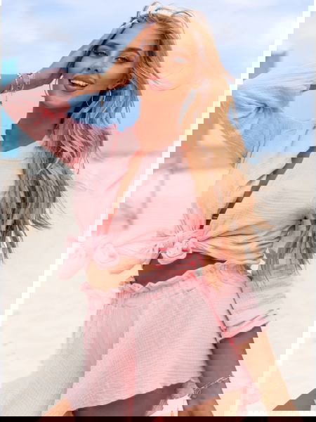 Pudrowy muślinowy komplet... 2